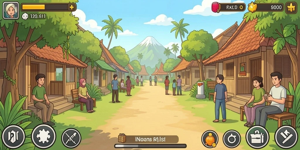 Screenshot memperlihatkan tampilan peta dunia Aztec yang menakjubkan.